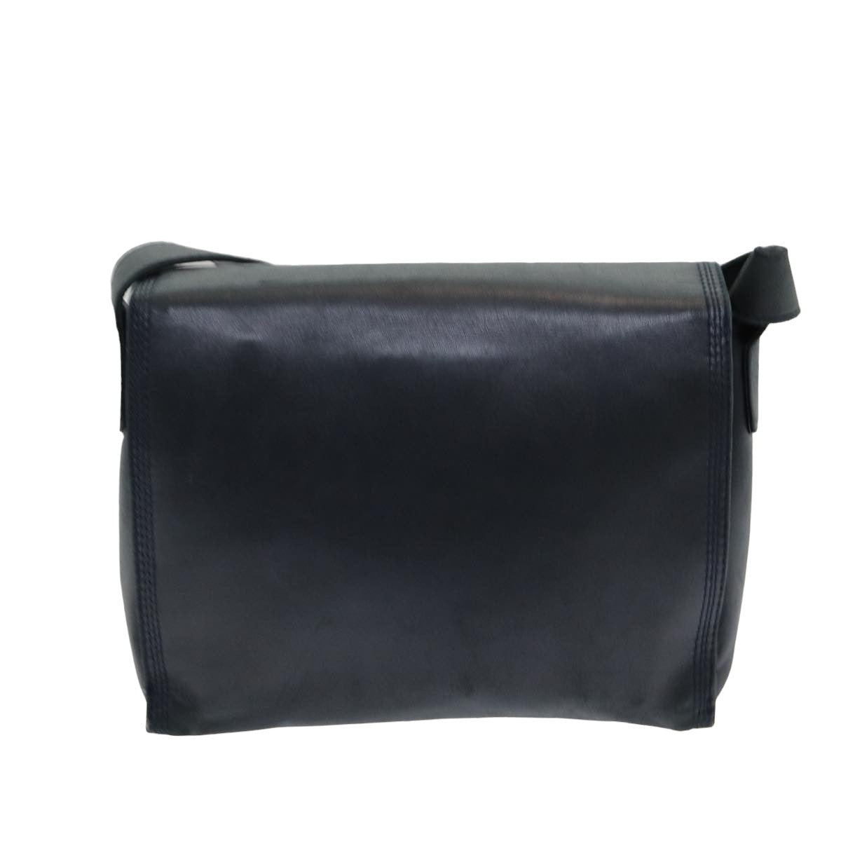 LOEWE Anagram Shoulder Bag Leather Navy Auth yk13882