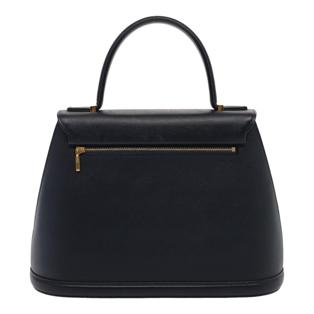 VALENTINO Hand Bag Leather Navy Auth yk13993