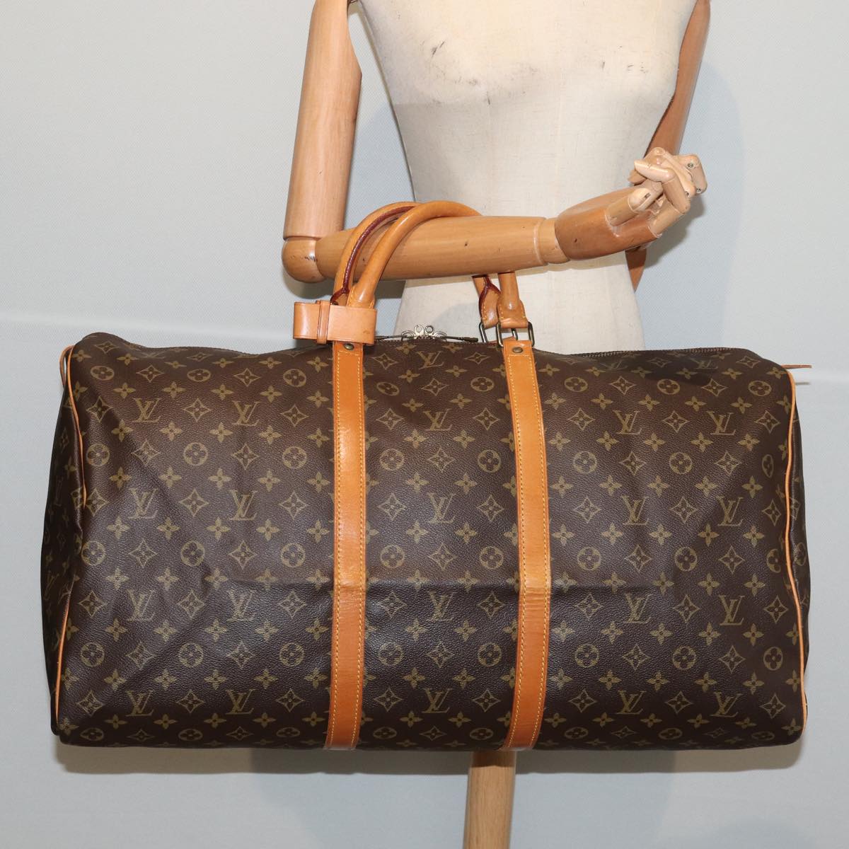 LOUIS VUITTON Monogram Keepall 60 Boston Bag M41422 LV Auth yk14157