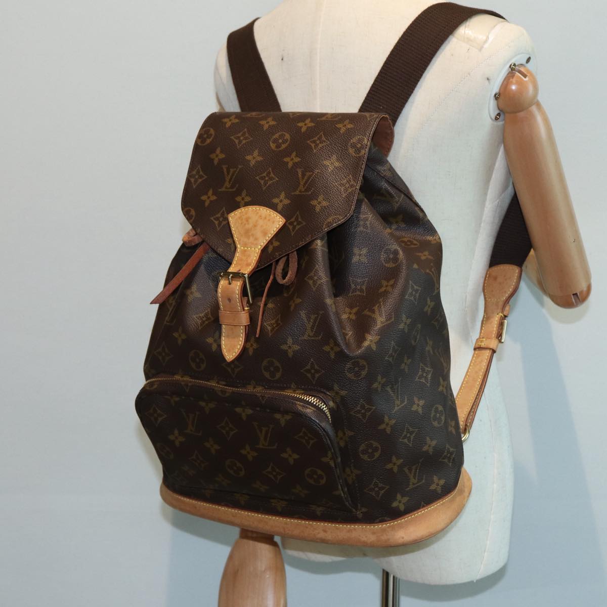 LOUIS VUITTON Monogram Montsouris GM Backpack M51135 LV Auth yk14185