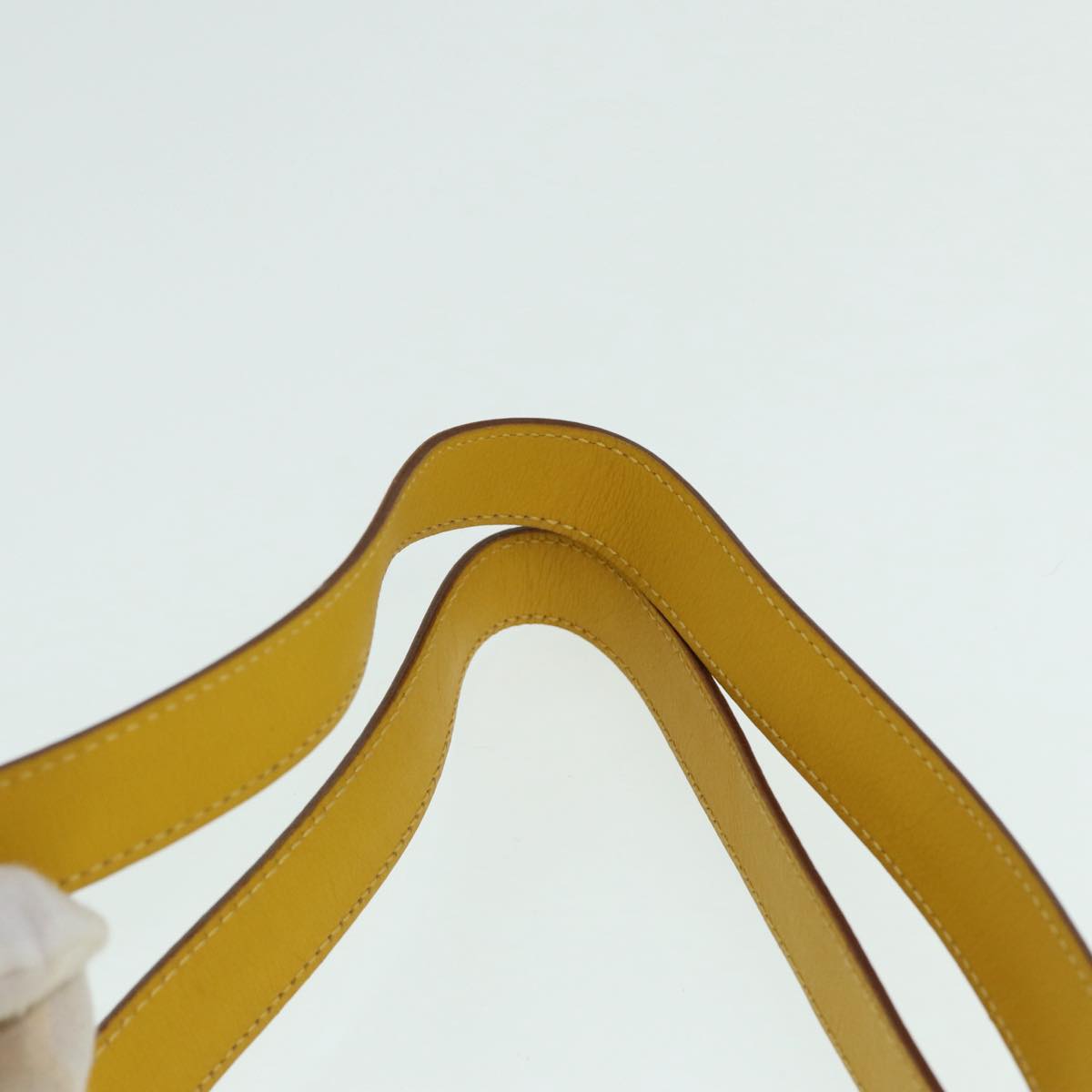 Salvatore Ferragamo Gancini Backpack Suede Yellow Gold Auth yk14203