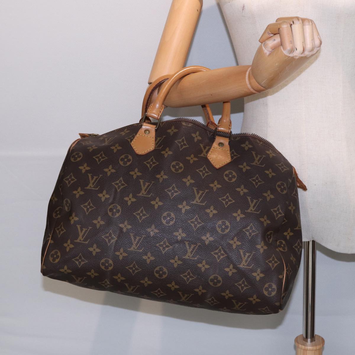 LOUIS VUITTON Monogram Speedy 35 Hand Bag M41524 LV Auth yk14294