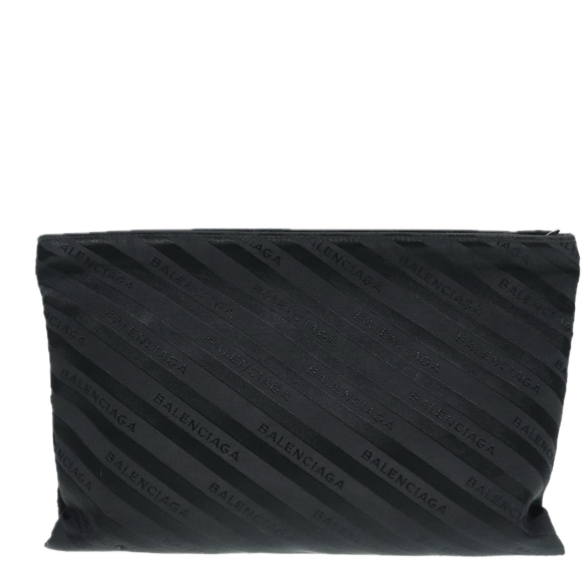 BALENCIAGA Explorer Clutch Bag Canvas Black 459745 Auth yk14342