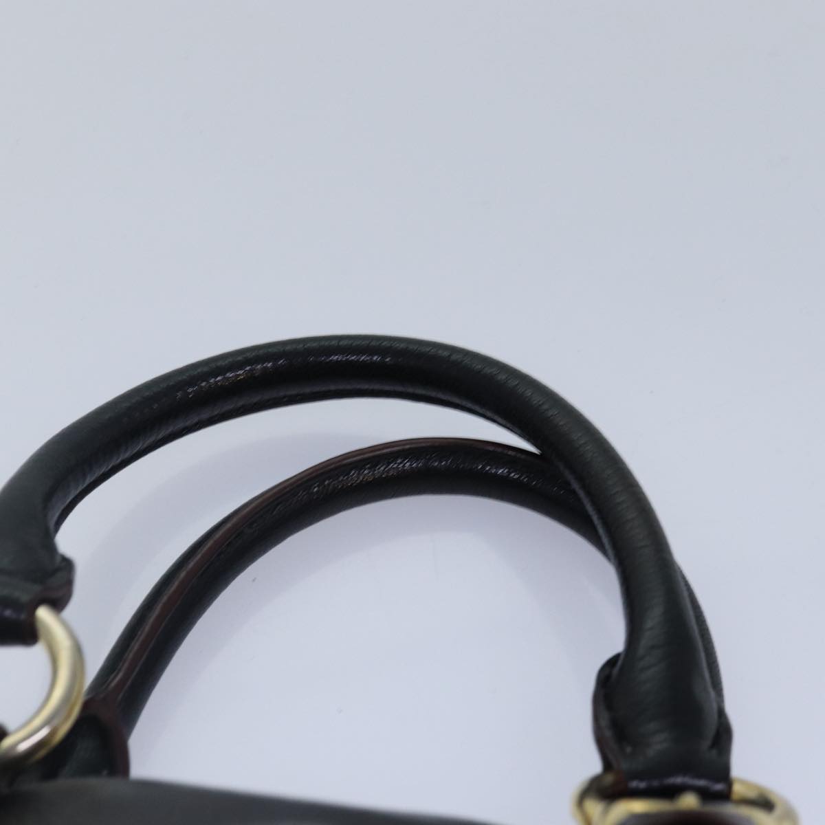 Miu Miu Hand Bag Leather Black Gold Auth yk14344