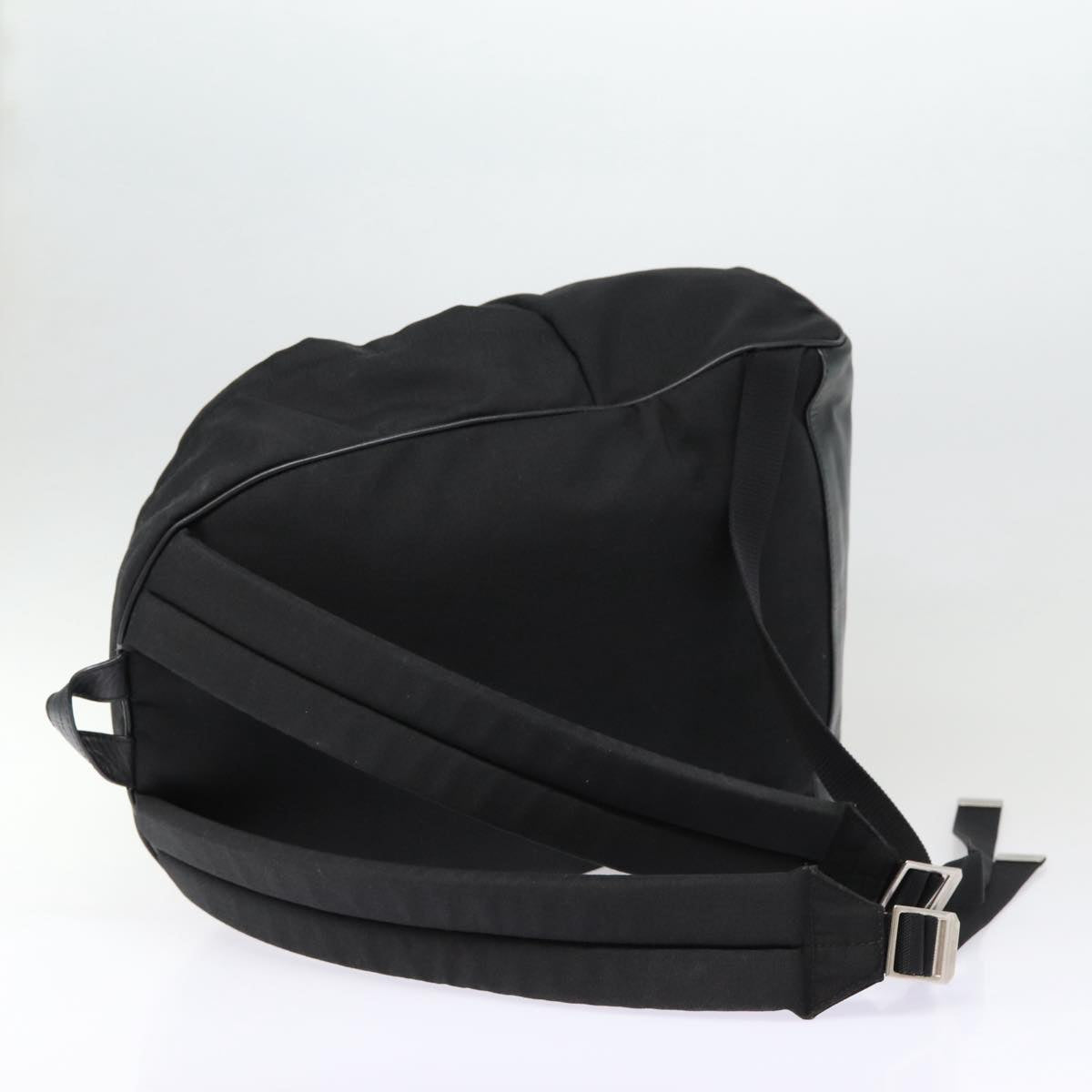 SAINT LAURENT Classic Hunter Backpack Canvas Black Silver Auth yk14364V