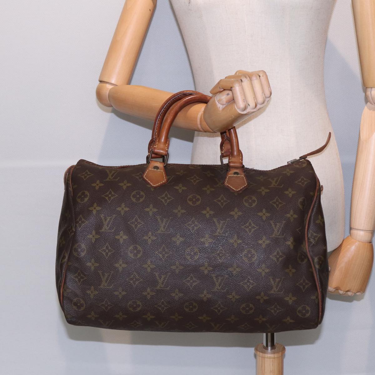 LOUIS VUITTON Monogram Speedy 35 Hand Bag Vintage M41524 LV Auth yk14408