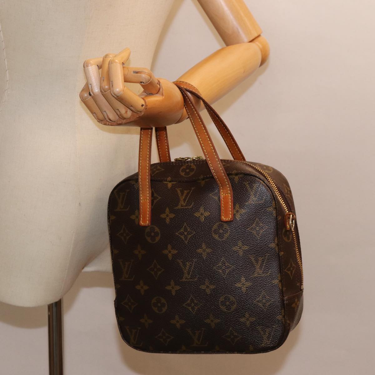 LOUIS VUITTON Monogram Spontini Hand Bag 2way M47500 LV Auth yk14416