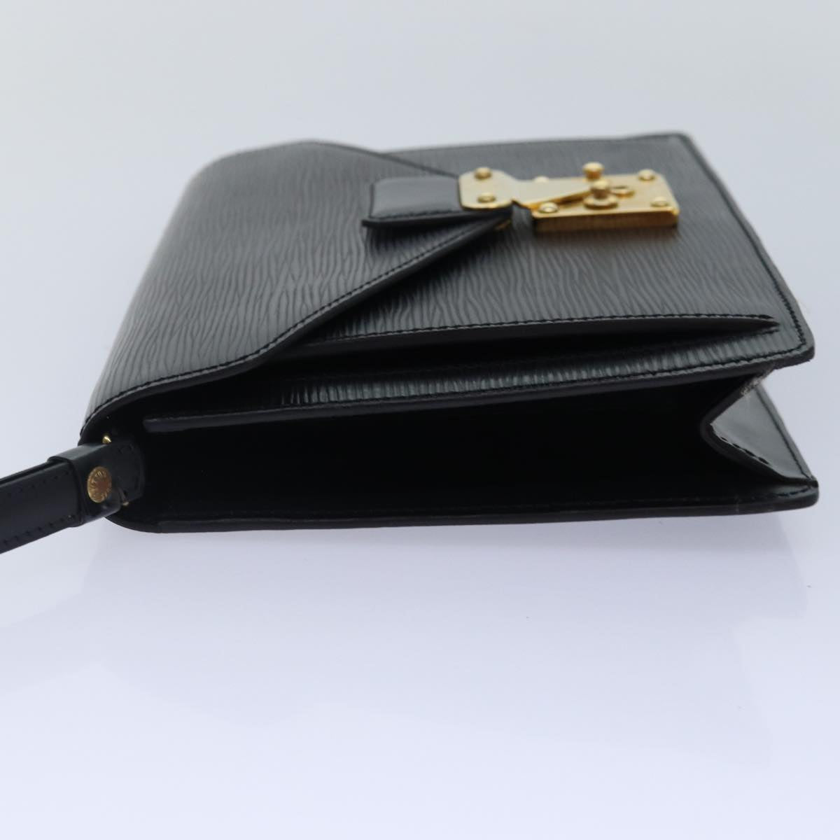 LOUIS VUITTON Epi Serie Dragonne Hand Bag Black Noir M52612 LV Auth yk14514