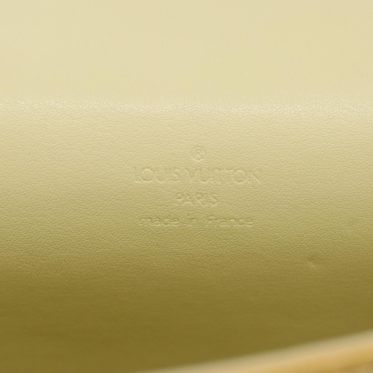 LOUIS VUITTON Monogram Vernis Spring Street Bag Lime Yellow M91068 Auth yk14536