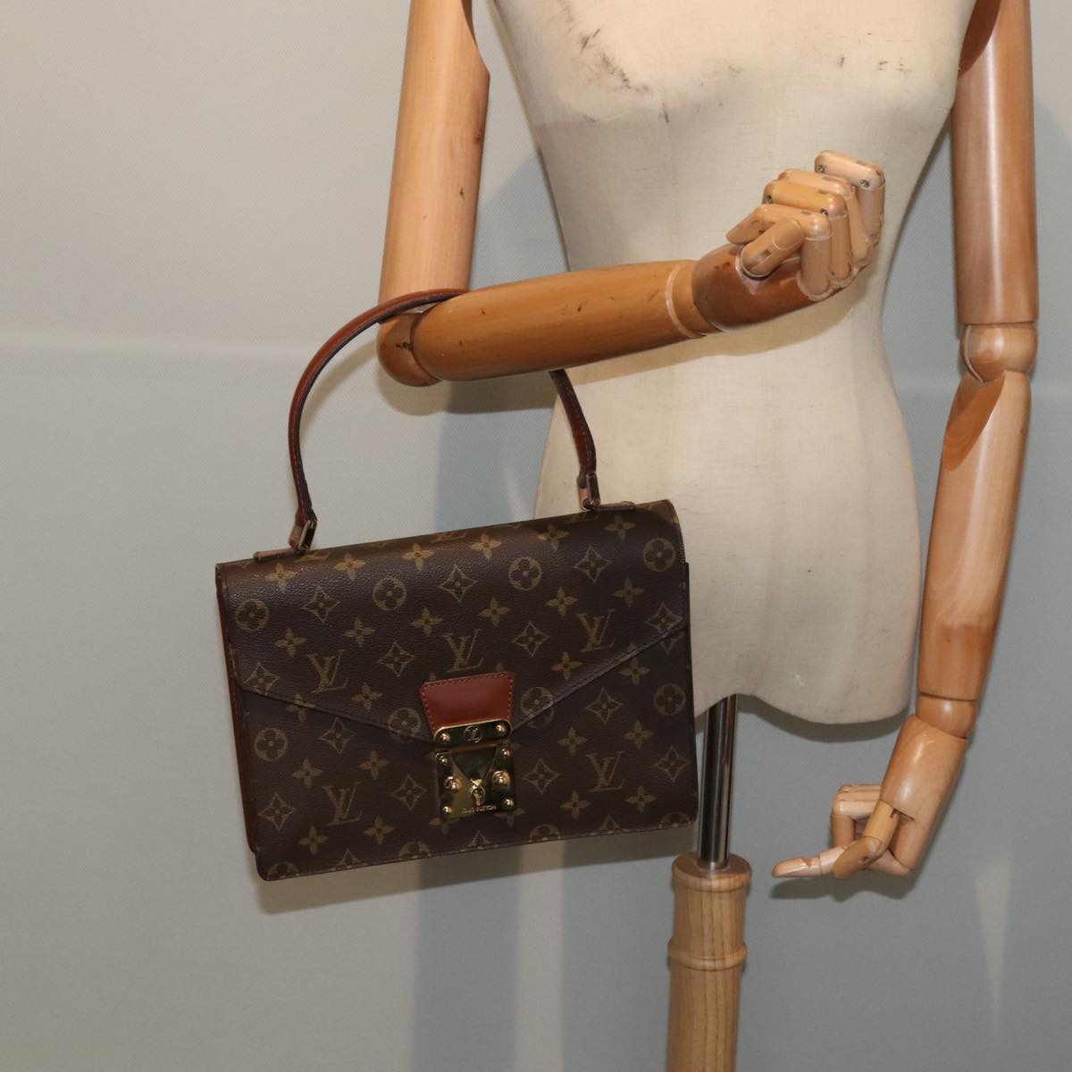 LOUIS VUITTON Monogram Concorde Hand Bag M51190 LV Auth yk14595