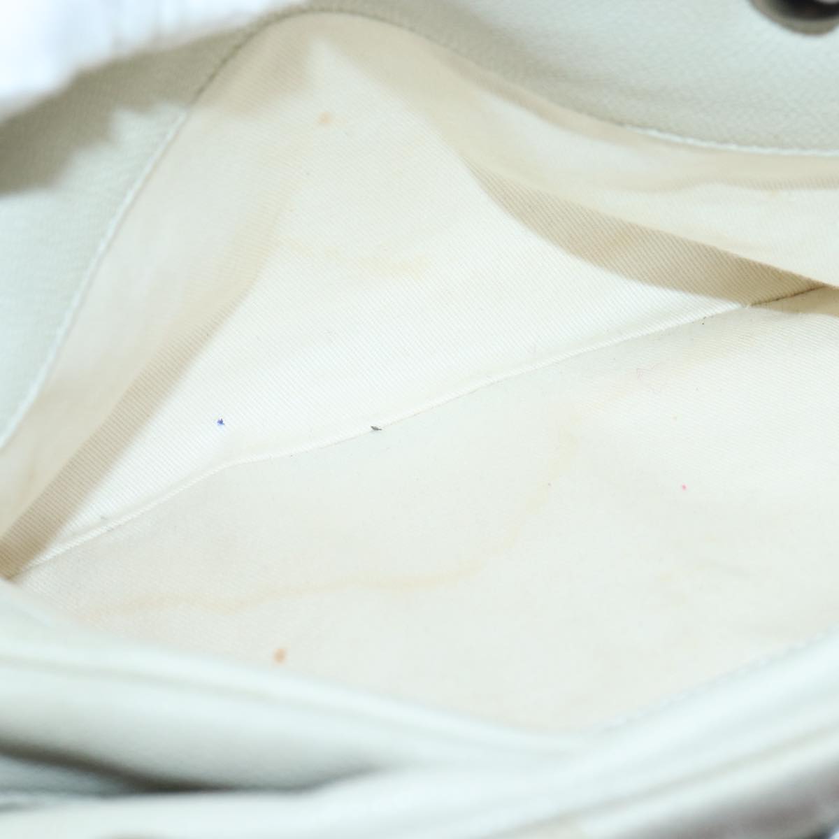 CHANEL Matelasse Chain Shoulder Bag Calf Skin White Silver CC Auth yk14601