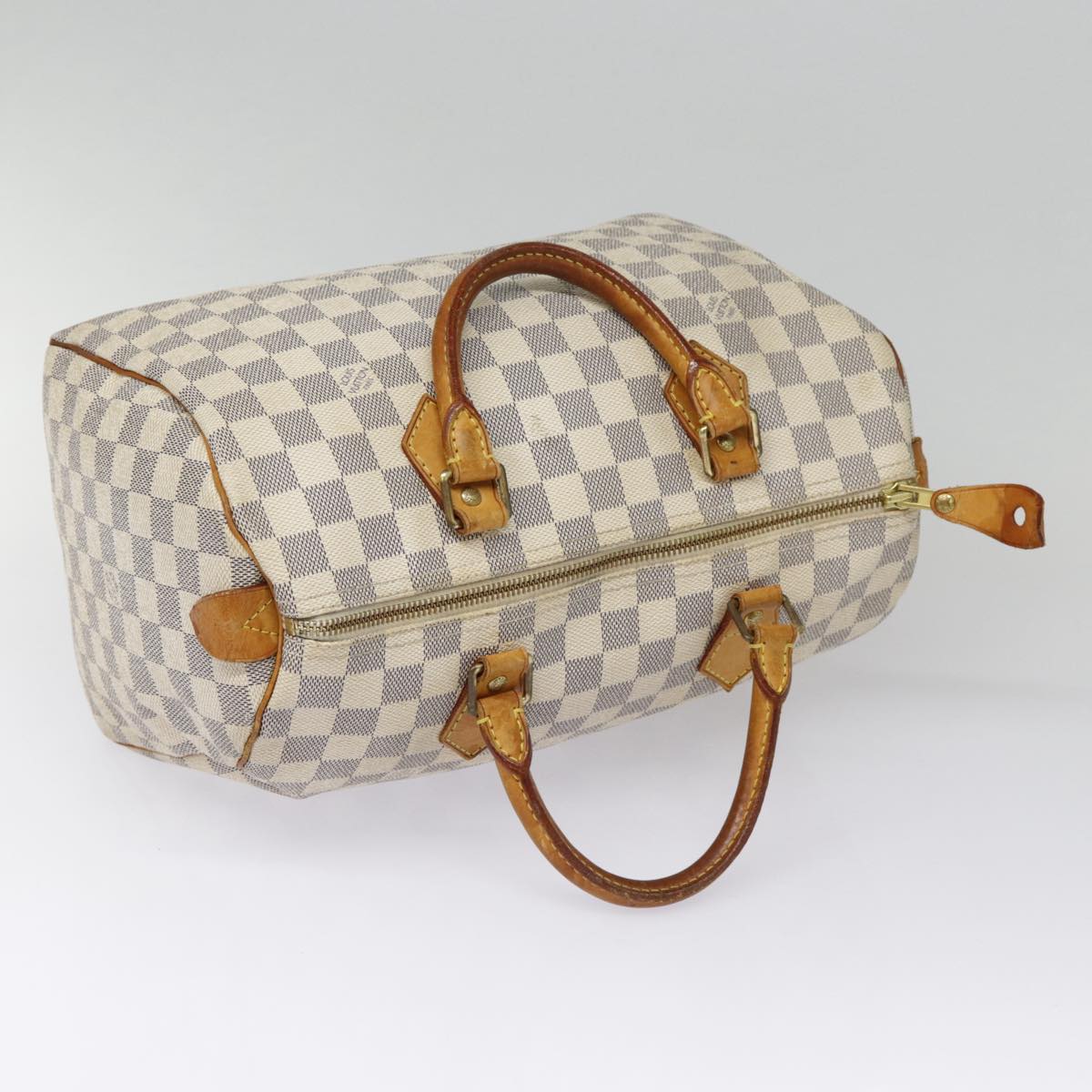 LOUIS VUITTON Damier Azur Speedy 30 Hand Bag N41533 LV Auth yk14667