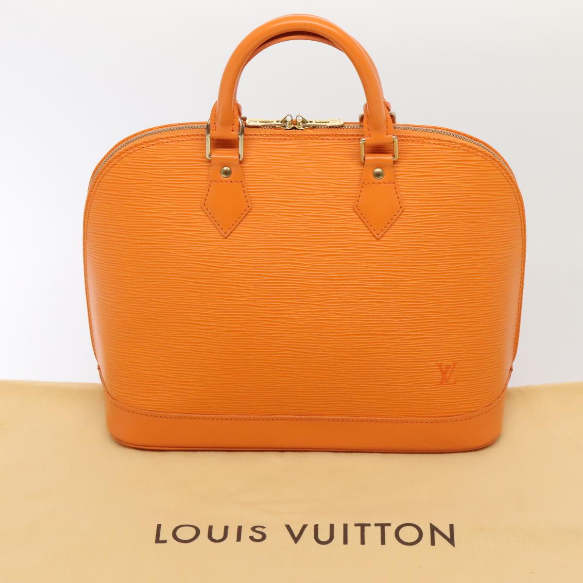 LOUIS VUITTON Epi Alma Hand Bag Orange Mandarin M5214H LV Auth yk14740