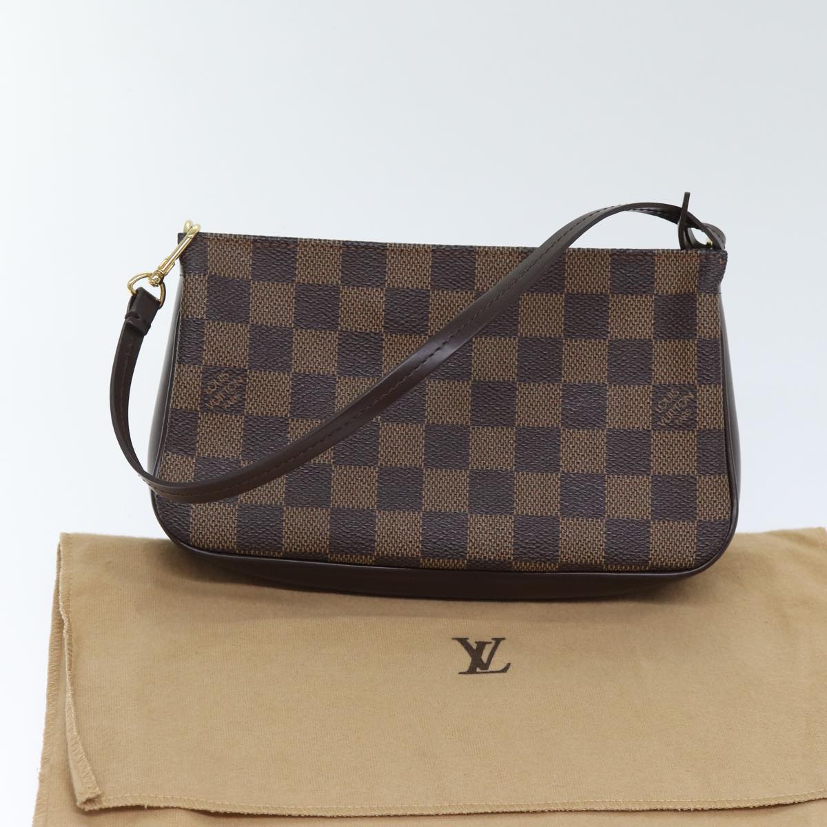 LOUIS VUITTON Damier Ebene Navona Accessory Pouch N51983 LV Auth yk14752A