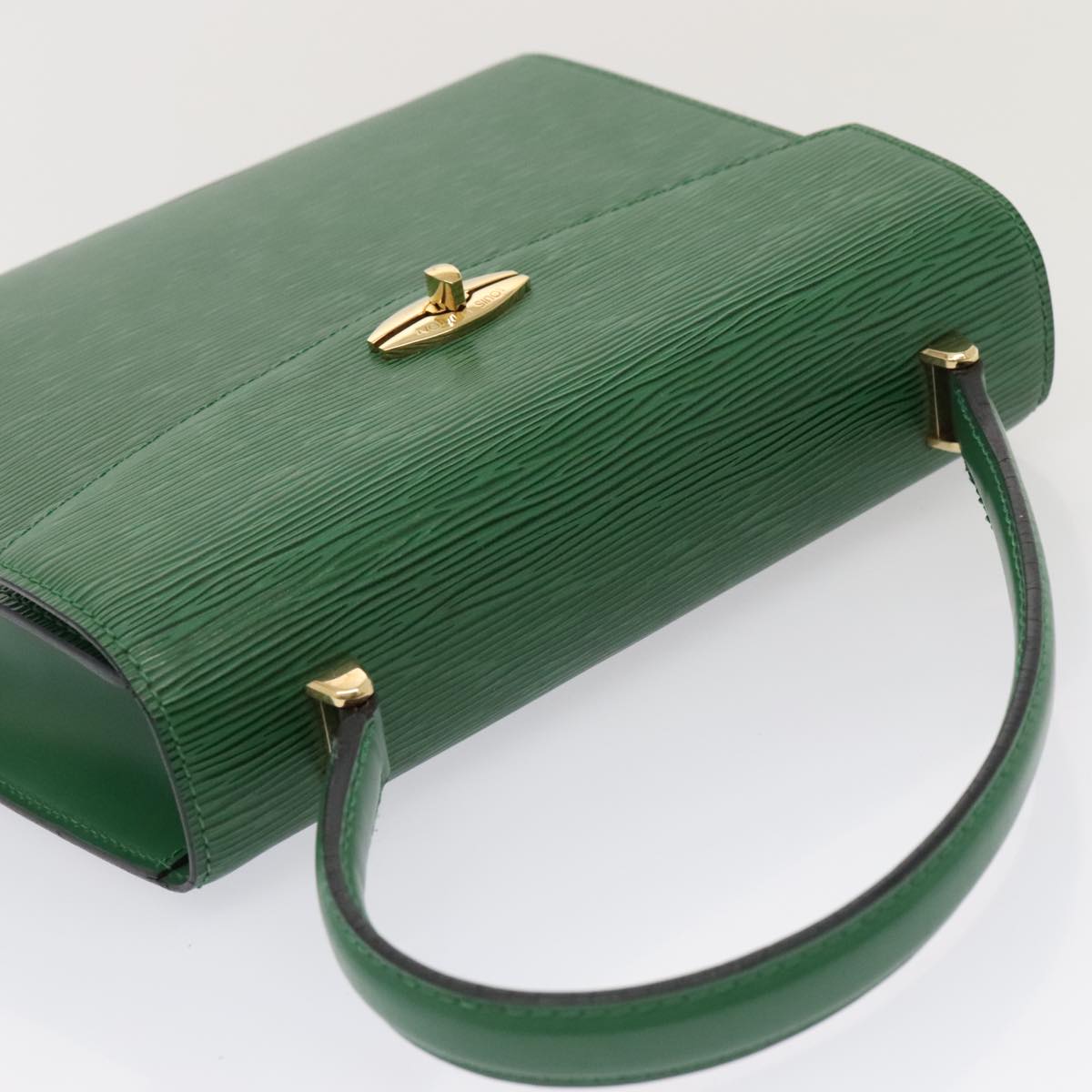 LOUIS VUITTON Epi Malesherbes Hand Bag Green M52374 LV Auth yk14779