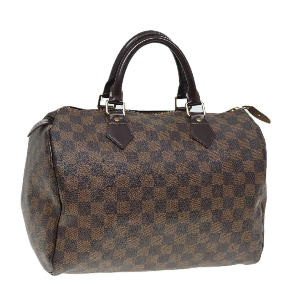 LOUIS VUITTON Damier Ebene Speedy 30 Hand Bag N41364 LV Auth yk14923