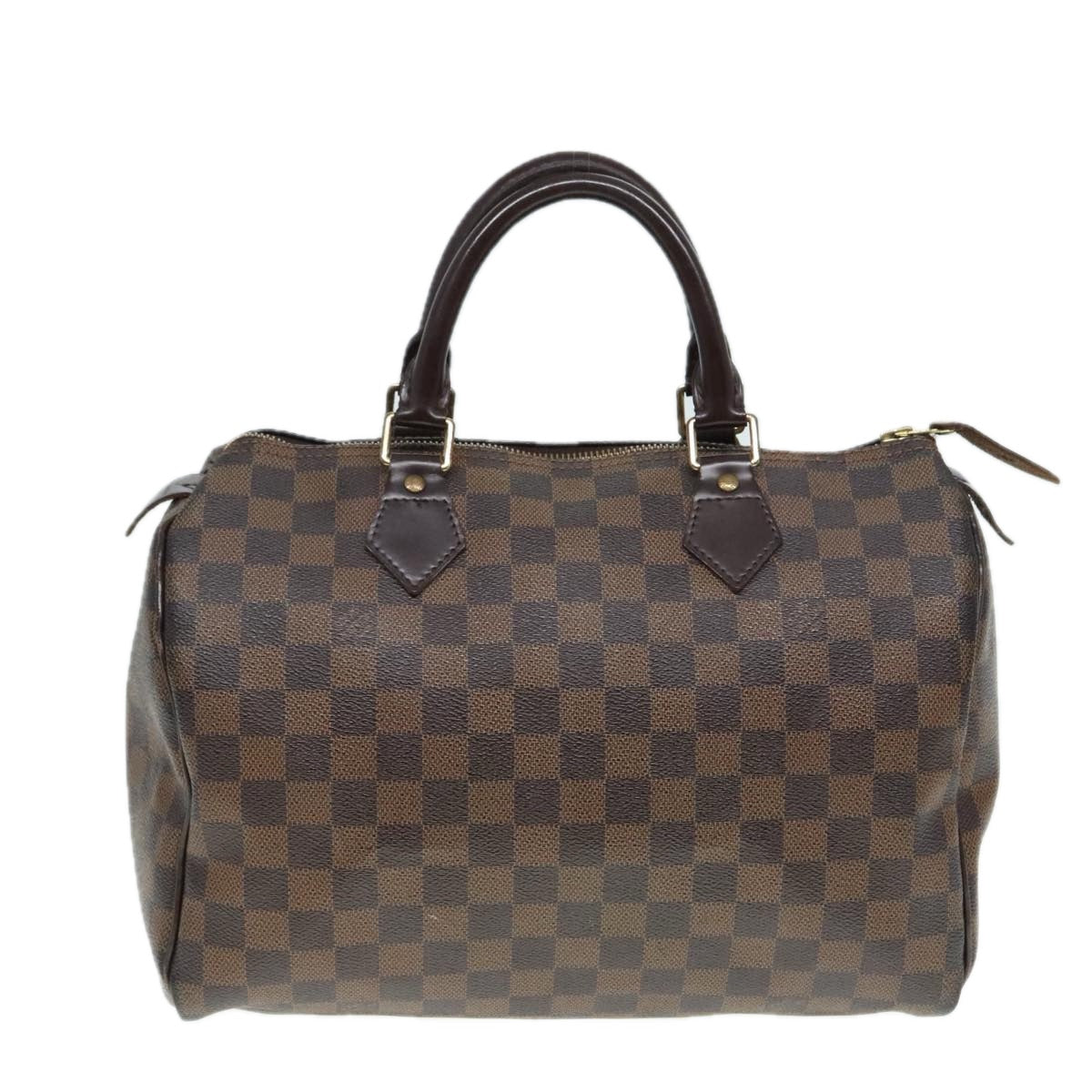 LOUIS VUITTON Damier Ebene Speedy 30 Hand Bag N41364 LV Auth yk14923