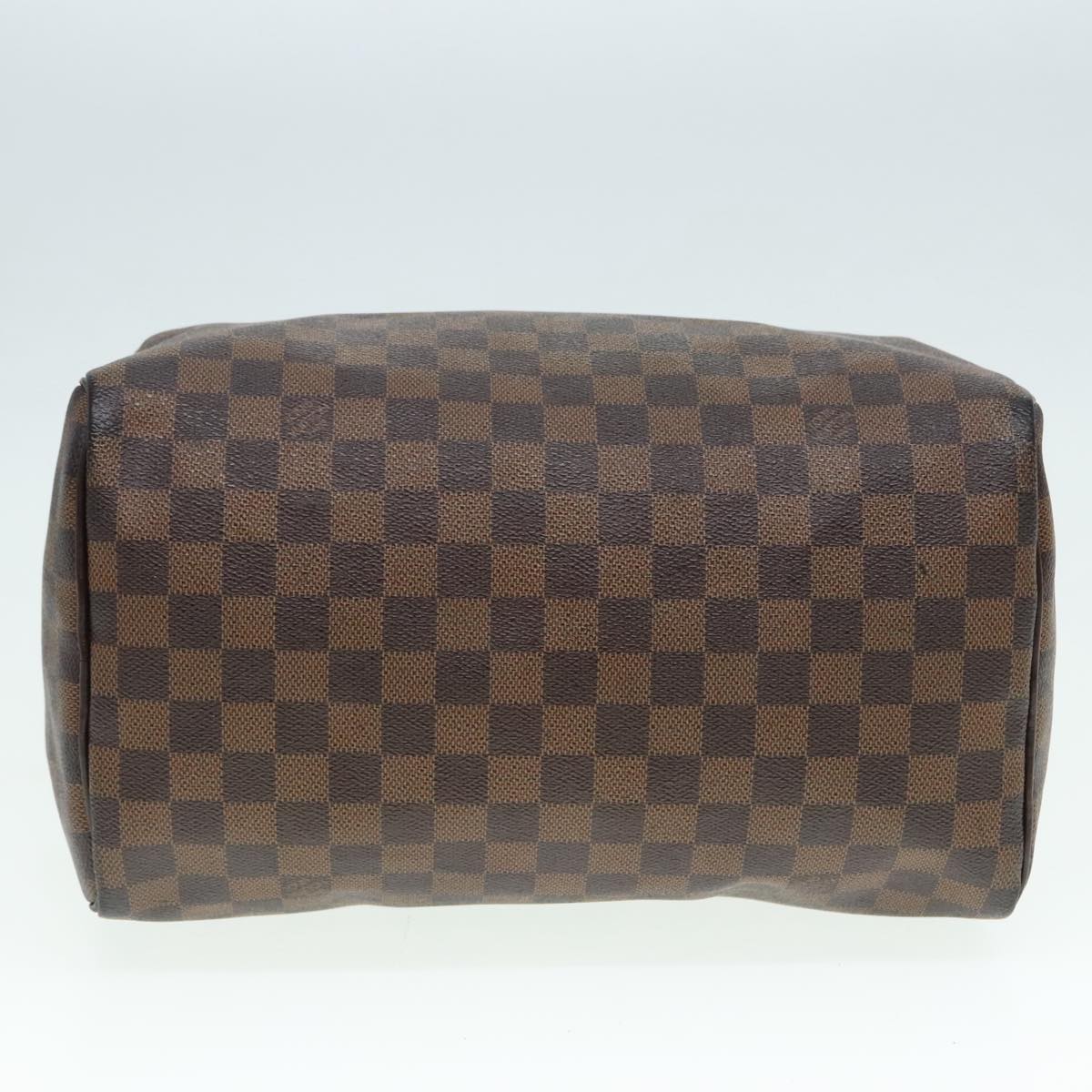 LOUIS VUITTON Damier Ebene Speedy 30 Hand Bag N41364 LV Auth yk14923