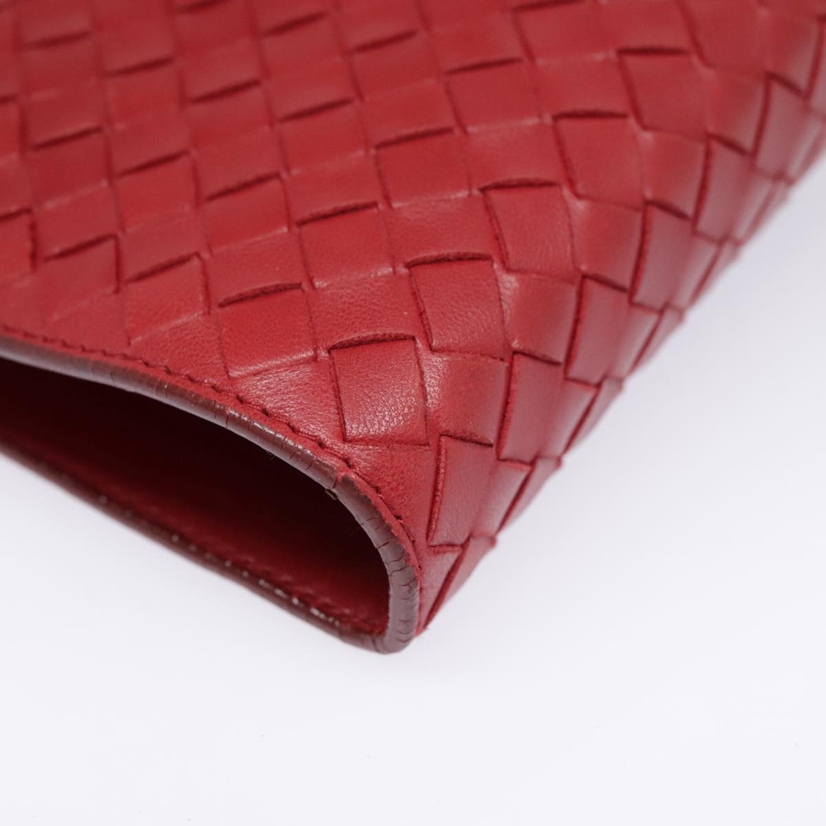 BOTTEGA VENETA INTRECCIATO Day Planner Cover Leather Red 181727 Auth yk14925