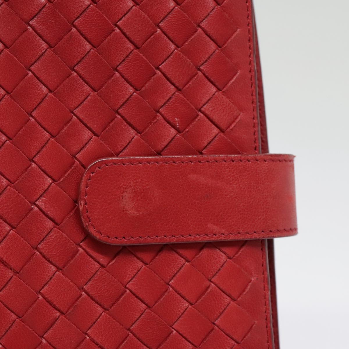 BOTTEGA VENETA INTRECCIATO Day Planner Cover Leather Red 181727 Auth yk14925