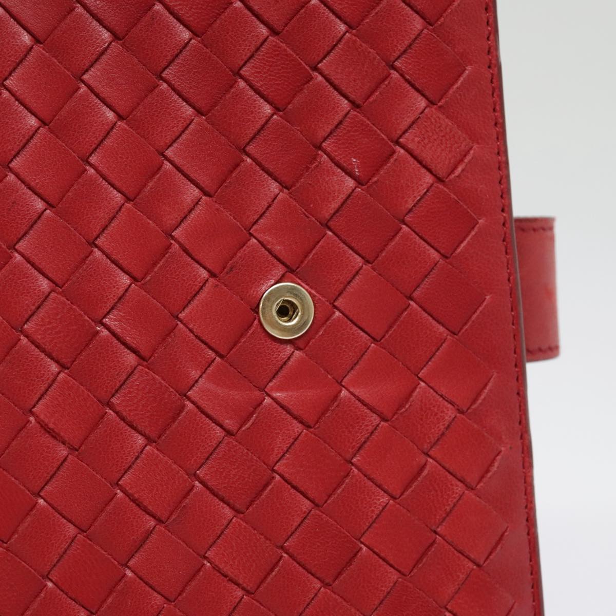 BOTTEGA VENETA INTRECCIATO Day Planner Cover Leather Red 181727 Auth yk14925