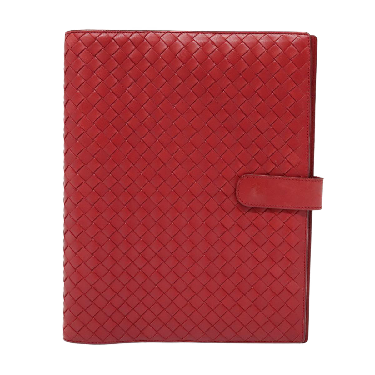 BOTTEGA VENETA INTRECCIATO Day Planner Cover Leather Red 181727 Auth yk14925