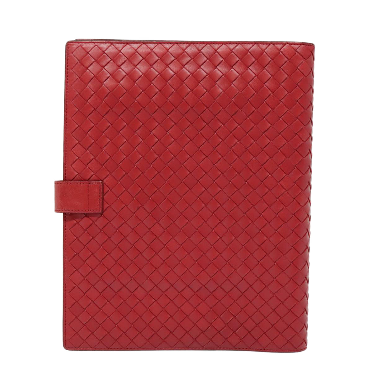 BOTTEGA VENETA INTRECCIATO Day Planner Cover Leather Red 181727 Auth yk14925