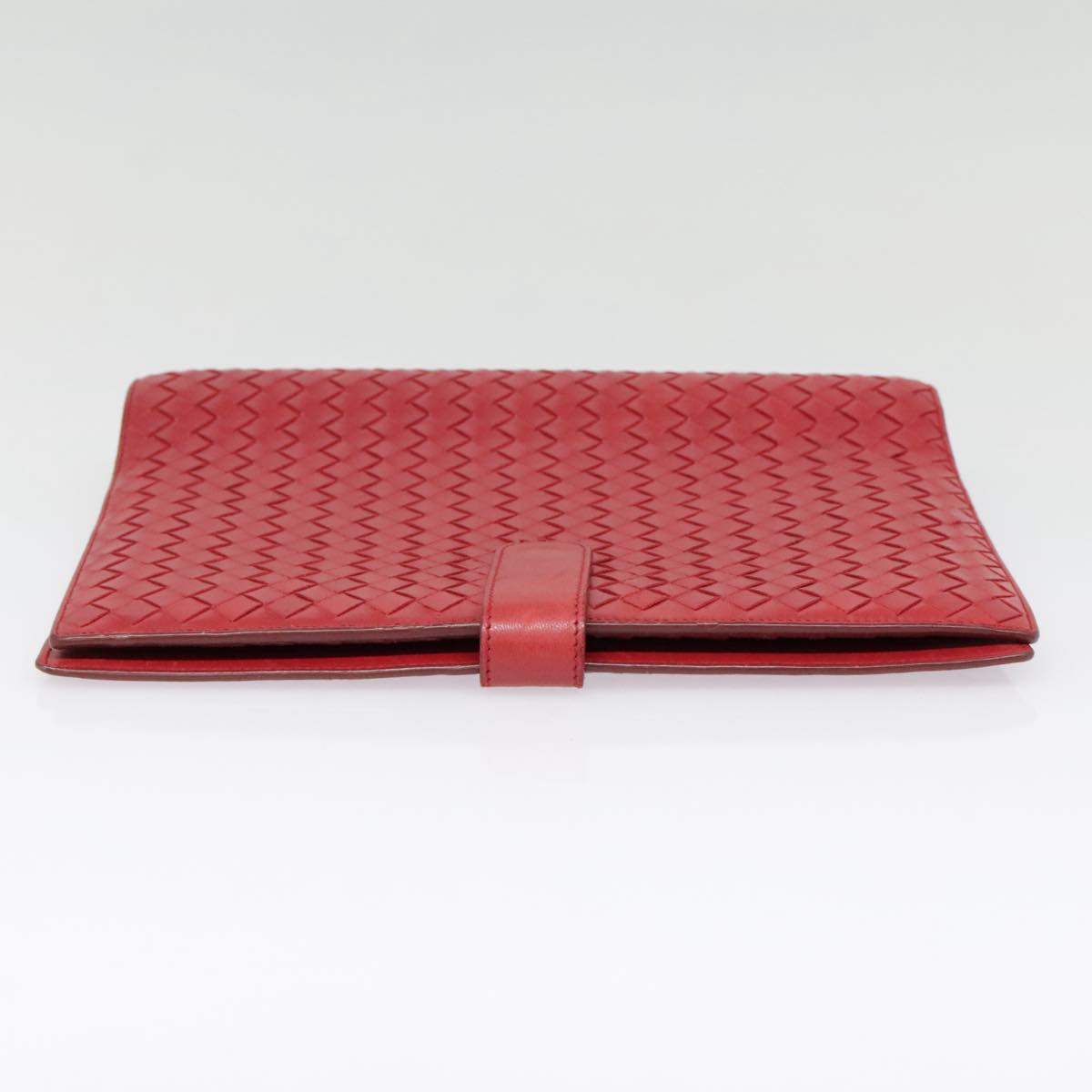 BOTTEGA VENETA INTRECCIATO Day Planner Cover Leather Red 181727 Auth yk14925