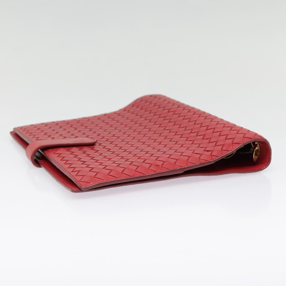 BOTTEGA VENETA INTRECCIATO Day Planner Cover Leather Red 181727 Auth yk14925