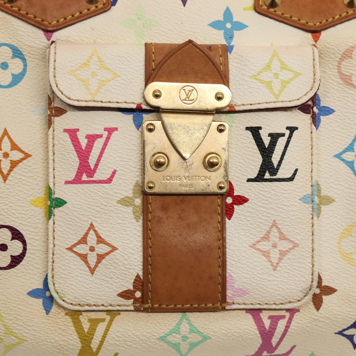 LOUIS VUITTON Monogram Multicolor Speedy 30 Hand Bag White M92643 Auth yk15006