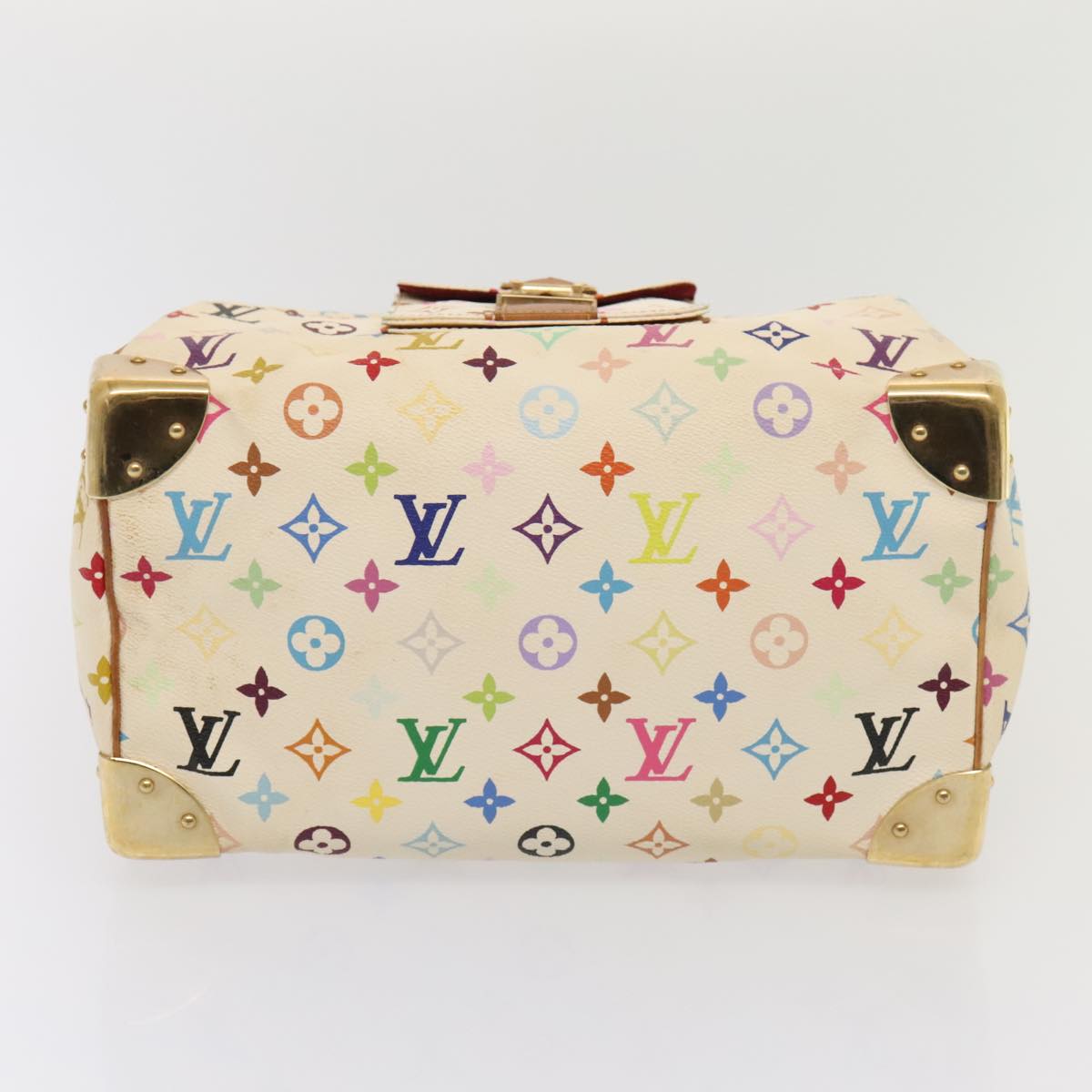 LOUIS VUITTON Monogram Multicolor Speedy 30 Hand Bag White M92643 Auth yk15006