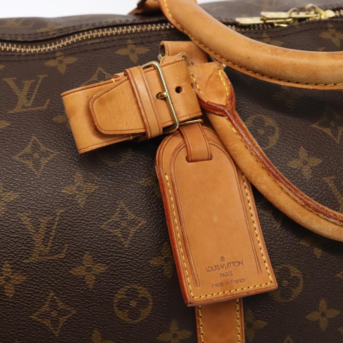 LOUIS VUITTON Monogram Keepall 60 Boston Bag M41422 LV Auth yk15050