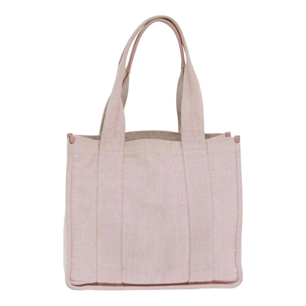 PRADA Tote Bag Canvas Pink Silver Auth yk15069