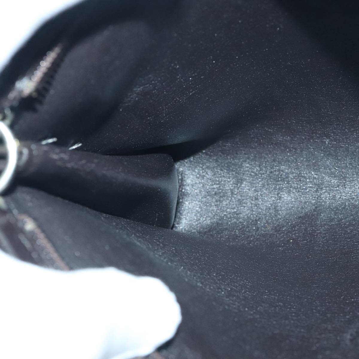 Christian Dior Trotter Canvas Shoulder Bag Brown Gold Auth yk15090