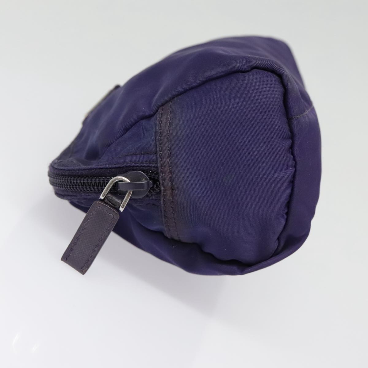 PRADA Pouch Nylon Purple Silver Auth yk15103