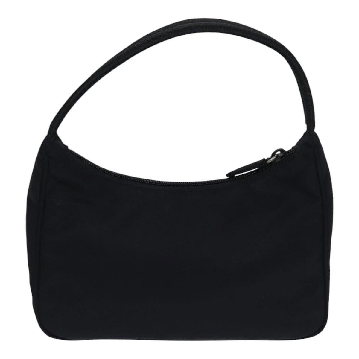 PRADA Mini Hand Bag Nylon Black Silver Auth yk15168