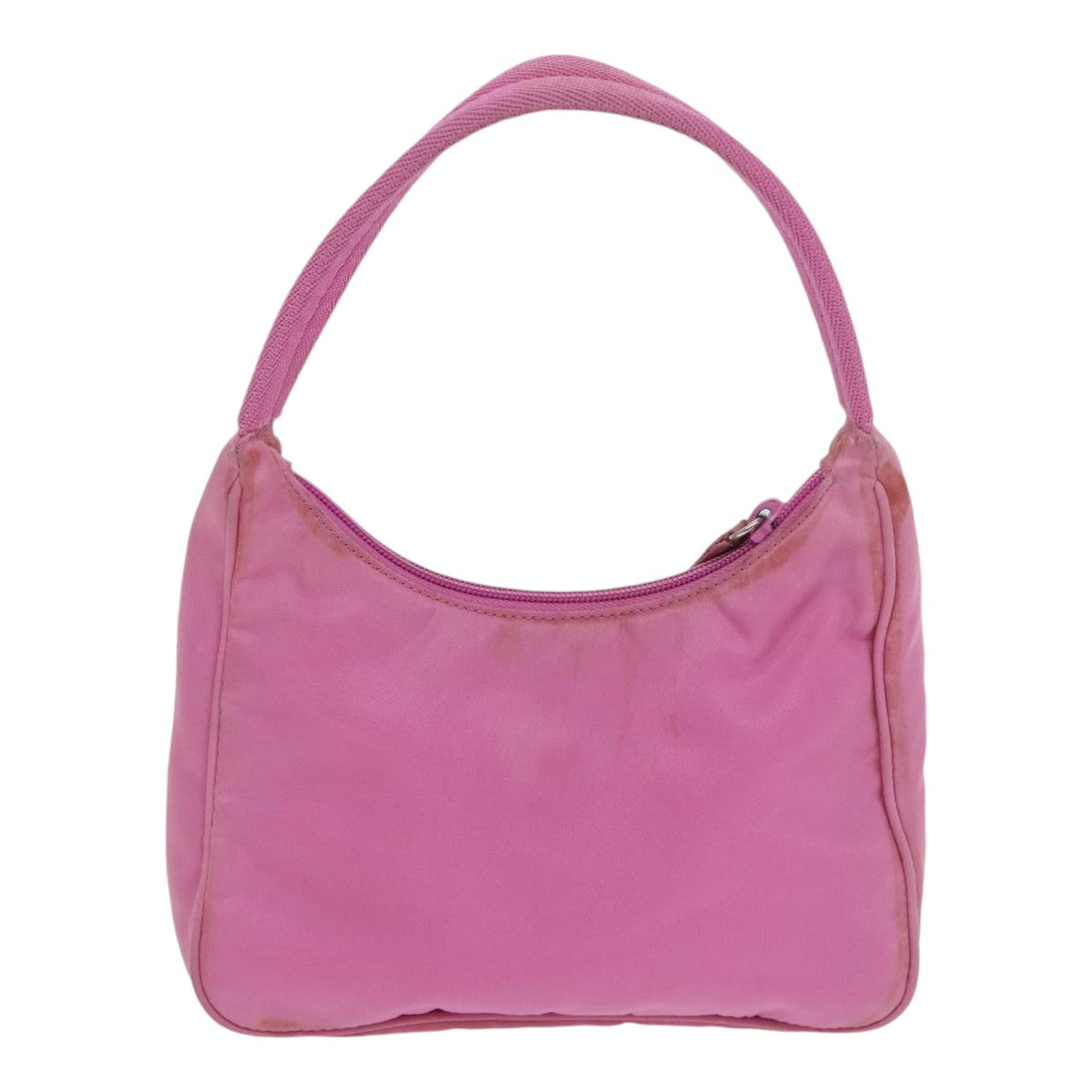 PRADA Mini Hand Bag Nylon Pink Silver Auth yk15169