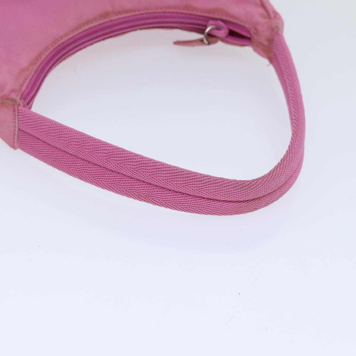 PRADA Mini Hand Bag Nylon Pink Silver Auth yk15169