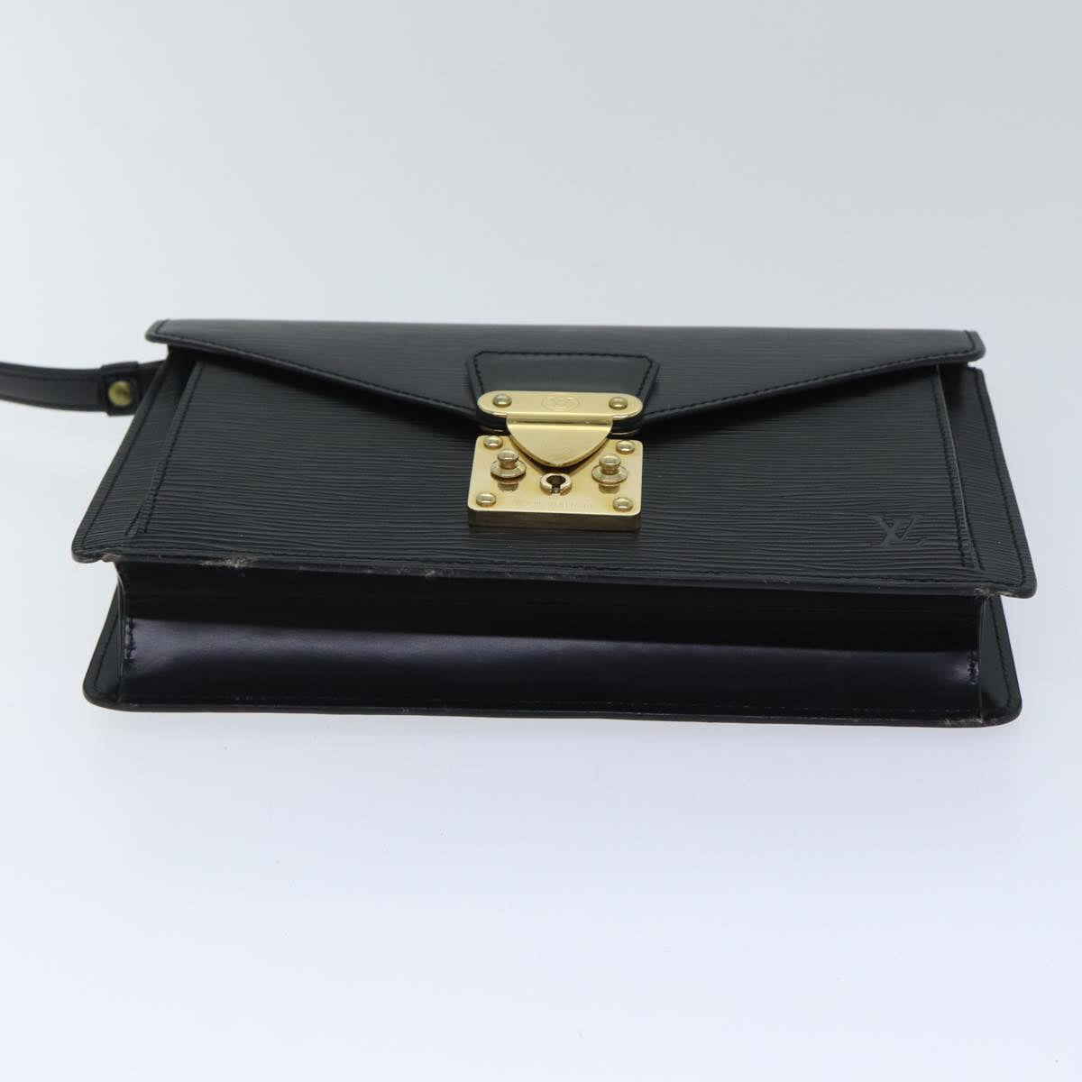 LOUIS VUITTON Epi Serie Dragonne Hand Bag Black Noir M52612 LV Auth yk15200