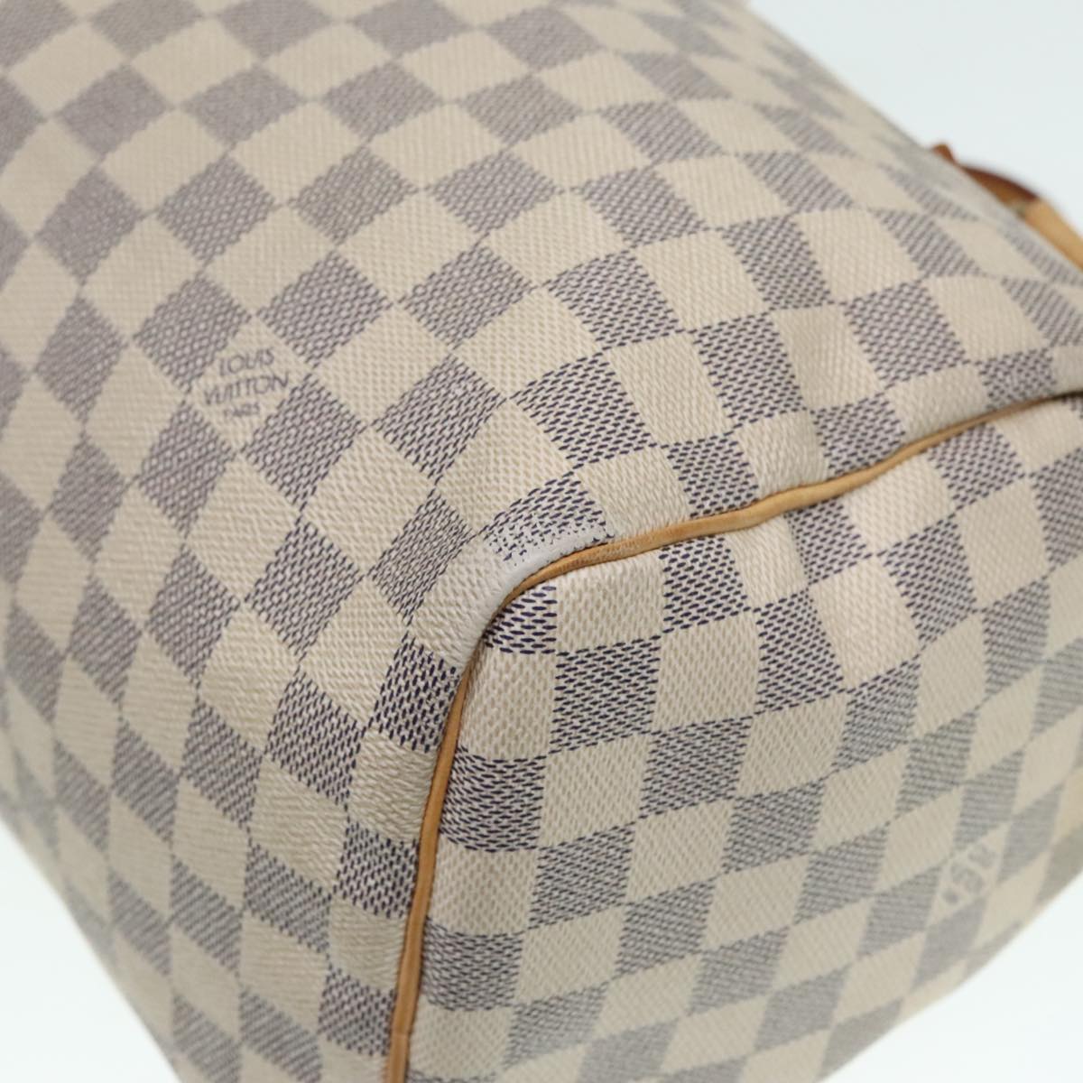 LOUIS VUITTON Damier Azur Speedy 30 Hand Bag N41533 LV Auth yk15212