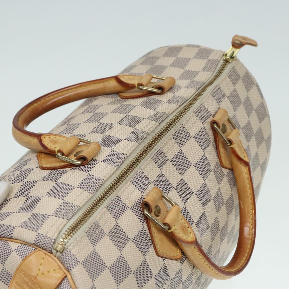 LOUIS VUITTON Damier Azur Speedy 30 Hand Bag N41533 LV Auth yk15212