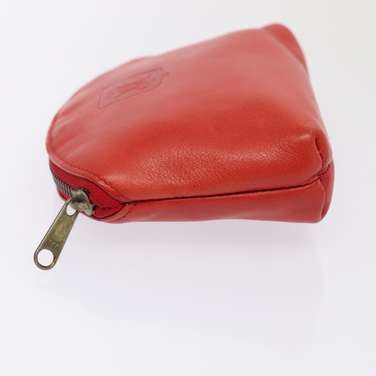 CELINE Pouch Leather Red Auth yk15291