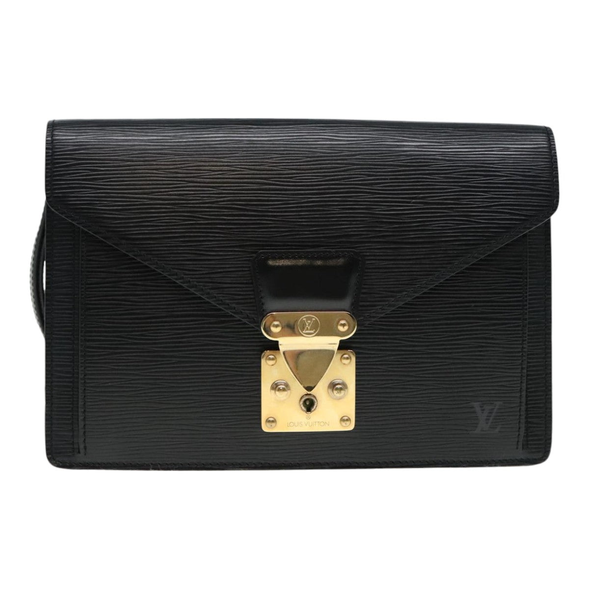 LOUIS VUITTON Epi Serie Dragonne Hand Bag Black Noir M52612 LV Auth yk15366