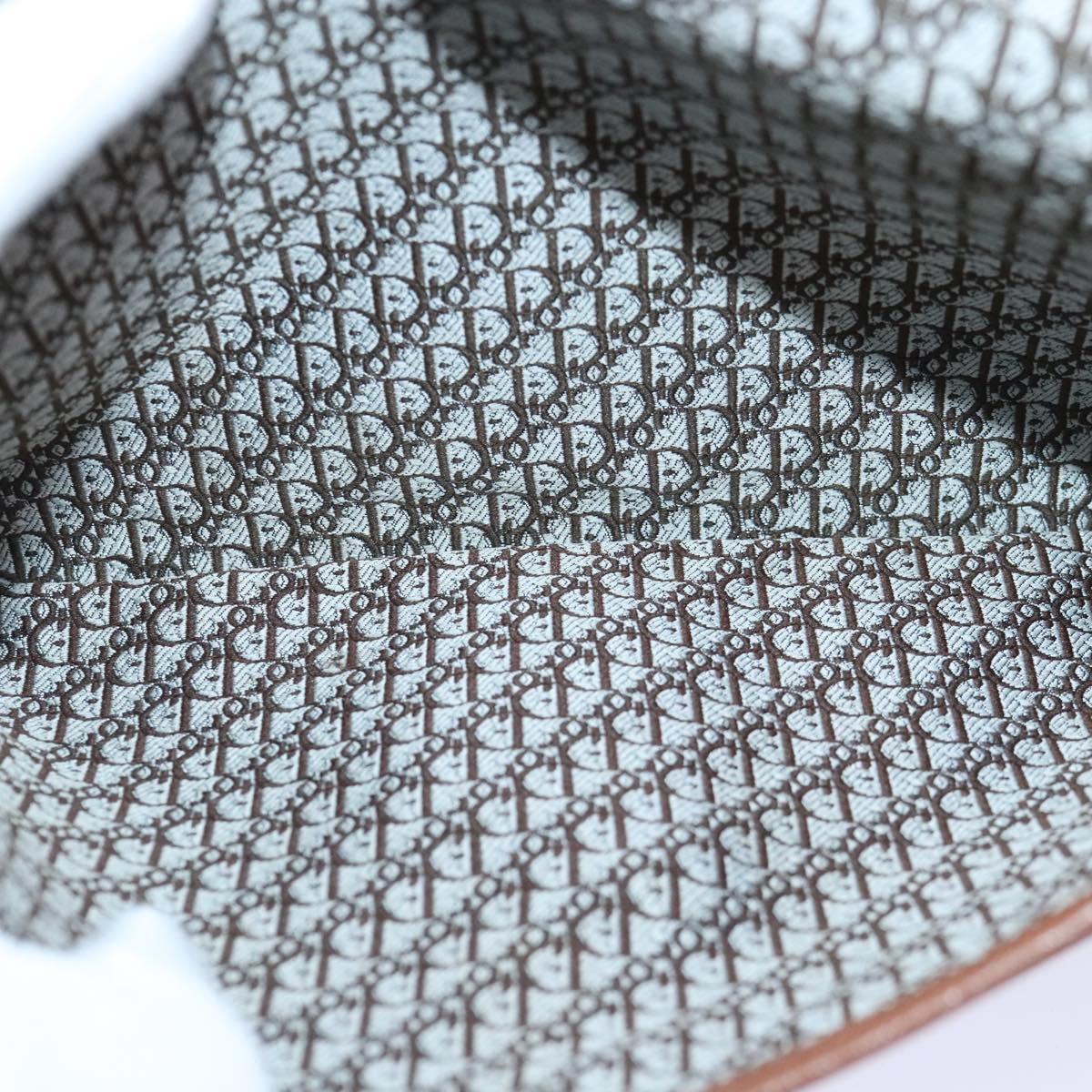 Christian Dior Chain Shoulder Bag Leather Brown Auth yk15370