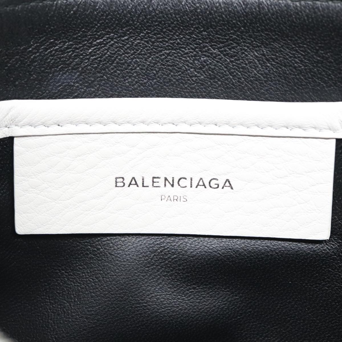 BALENCIAGA Everyday Pouch M Leather White Silver 492465 Auth yk15384