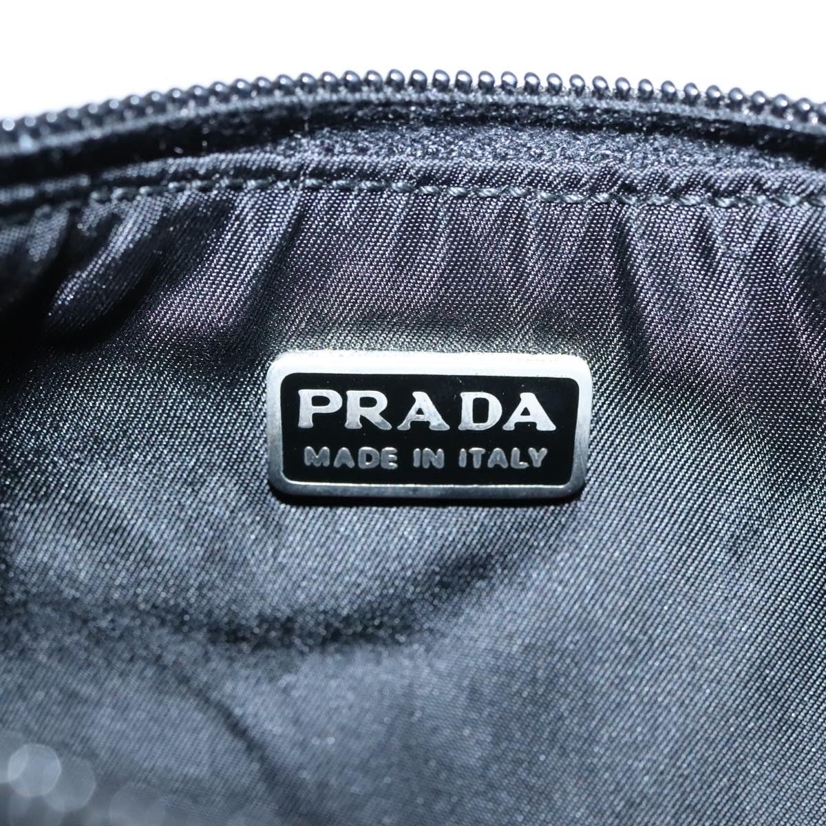 PRADA Sports Hand Bag Canvas Gray Silver Auth yk15403