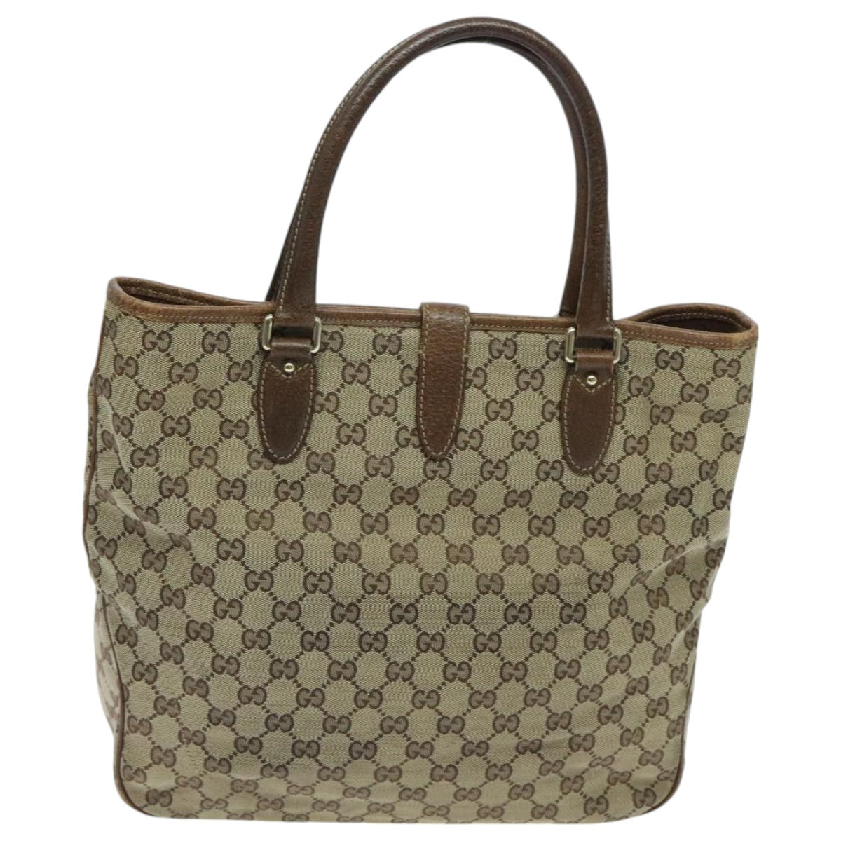 GUCCI GG Canvas Jackie Hand Bag Beige Auth yk15589