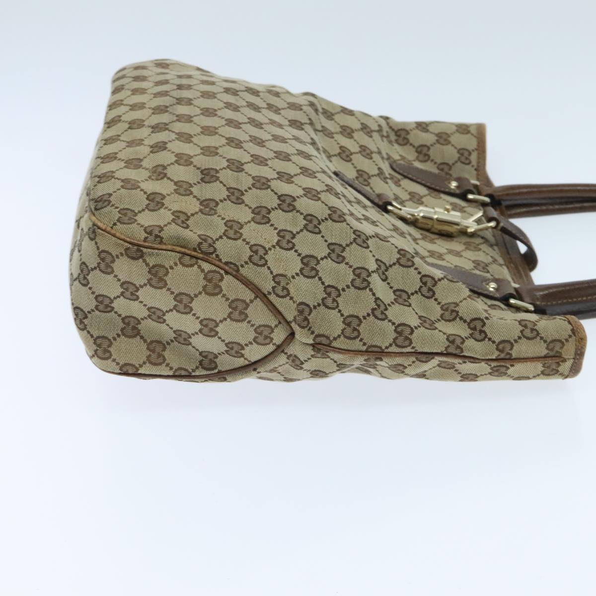 GUCCI GG Canvas Jackie Hand Bag Beige Auth yk15589