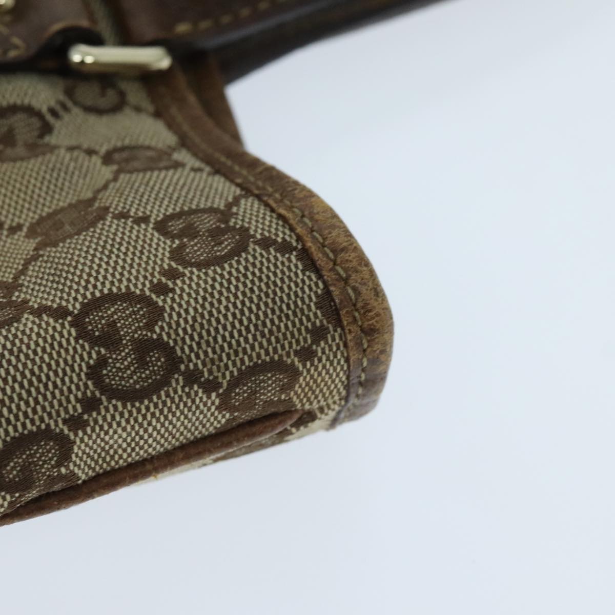 GUCCI GG Canvas Jackie Hand Bag Beige Auth yk15589