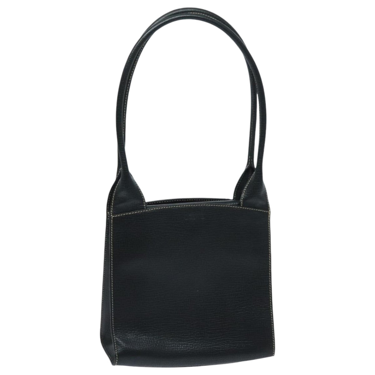 LOEWE Shoulder Bag Leather Black Auth yk15636